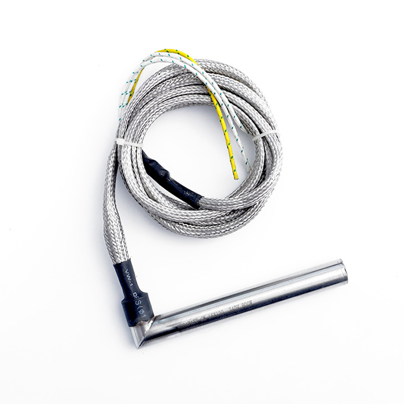 Rechtswinkelpatronenheizung mit metallgewebten Netz
