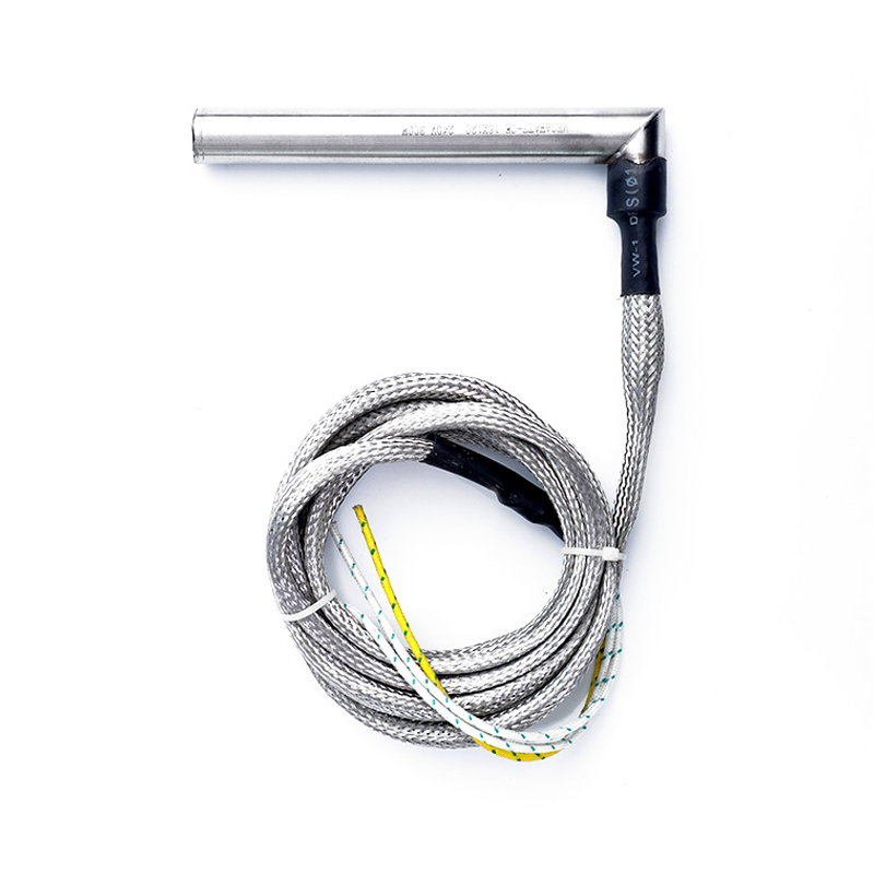 Rechtswinkelpatronenheizung mit metallgewebten Netz